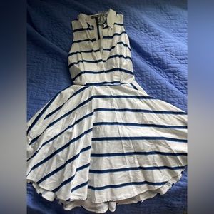 NWT: Express Cotton Sundress - Navy Blue Stripe - size 6